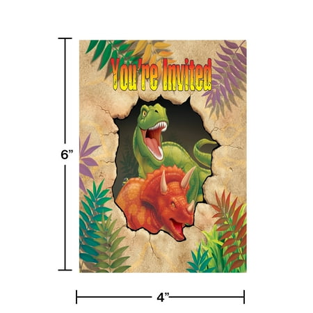 Dinosaur Invitations, 24 Count