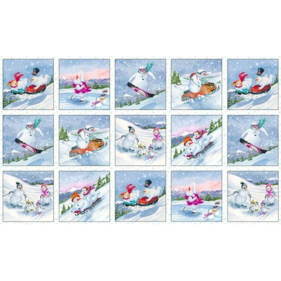 Let It Snow 24"x44" Panel 3006 White