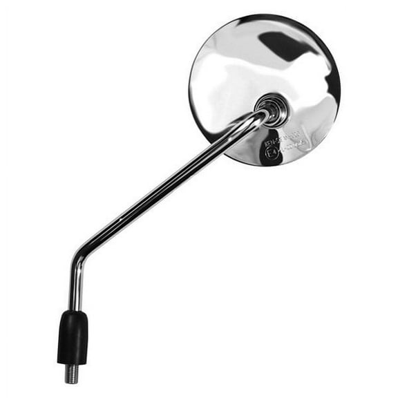 K Source 95104 - 3-3/4" Convex Triple Nickel Plating Left Side Round Chrome Mirror with Knockback Stem