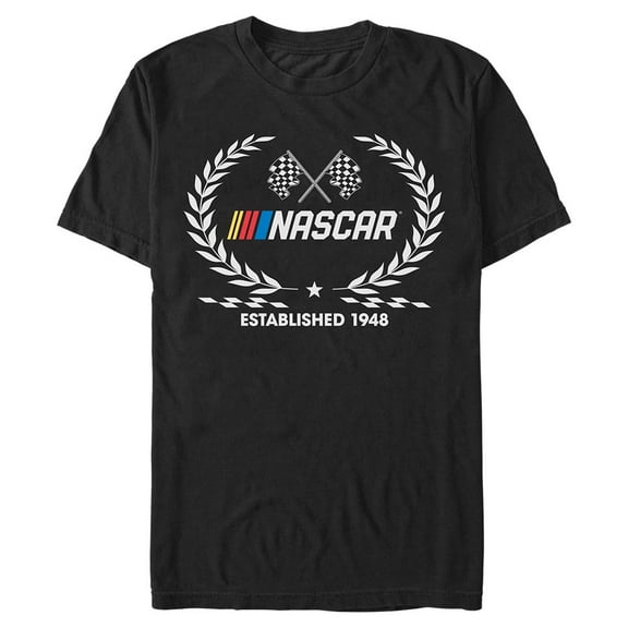 Men's Mad Engine Black NASCAR Script Sporty Graphic T-Shirt