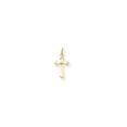 thumbnail image 4 of 14K Yellow Gold Small AA Diamond Budded Cross Pendant, 4 of 5