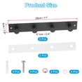 thumbnail image 2 of Unique Bargains Coat Rack Wall Mount, 2 Pcs 11" Metal Round Wall Hooks Rail with 4 Hooks, Black, 2 of 5