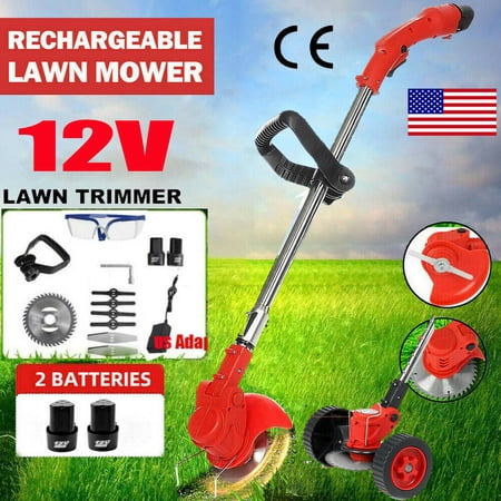 YouLoveIt 12V Electric Grass Trimmer Weed Eater Lawn Mower Electric Weed Trimmer Weed Eater Cordless Electric Weed Eater for Lawn Garden Pruning Mowing