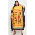 thumbnail image 4 of Oussum Yellow Tribal Plus Size Polyester Long Kaftan Dresses for Women, 4 of 8
