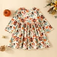 thumbnail image 4 of Youmylove Fashion Dresses For Girls Toddler Long Sleeve Thanksgiving Day Cartoon Prints Princess Dress Clothes, 4 of 7