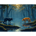 thumbnail image 4 of Forest Theme Wolf Image Backdrop Banner Decorative Party Background Photography Props Event Decoration Birthday Celebration Supplies, 4 of 4