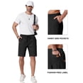 thumbnail image 4 of COOFANDY Mens Cotton Shorts Casual Classic Chino Stretch Drawstring Summer Shorts with Pockets, 4 of 6