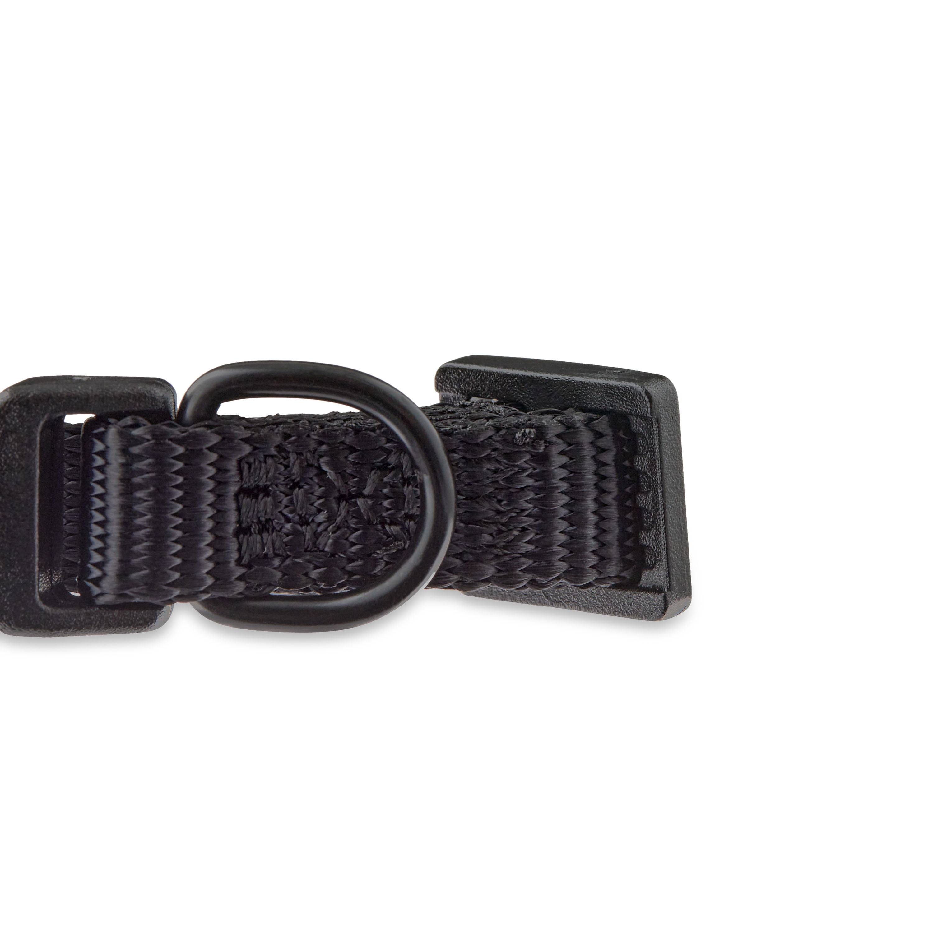 Vibrant Life Solid Polyester Adjustable Dog Collar, Black, X-Small