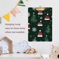 thumbnail image 4 of FORMRS Acrylic Clipboard with Low Profile Clip Standard A4 Letter Size, 12.5" x 9", Green Christmas Hats, 4 of 8