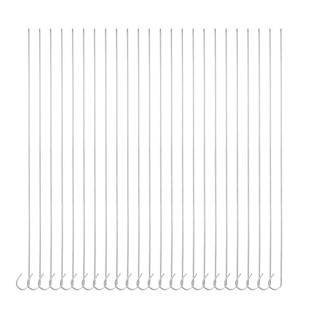 24pcs Brochetas Kebob 38.5cm x 2.2mm Acero Inoxidable Redondas, Palitos para BBQ