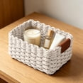 thumbnail image 6 of Luoshdecor Woven Rope Storage Basket Natural Paper Rope Organizer Basket Decorative Wicker Basket For Home Bathroom Bedroom Kitchen Office Sundries Cosmetics Toys, 6 of 6