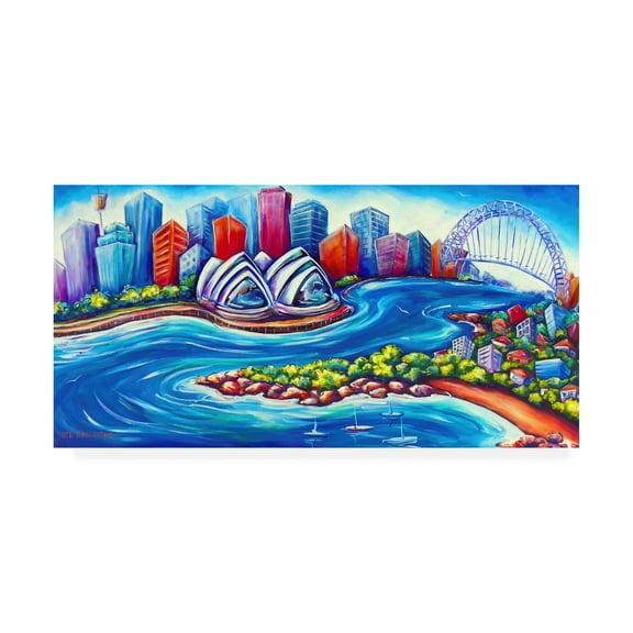Trademark Fine Art 'Tourist Sydney Harbpan' Canvas Art by Deborah Broughton