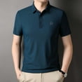 thumbnail image 5 of Men's Summer Seamless Thin Polo Collar Short Sleeve Casual Polo Shirt, 5 of 10