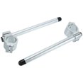 thumbnail image 1 of 1 Pair Motorcycle Handlebar, 41mm Handle Bar Universal for ATV Durable Aluminum Alloy Silver Tone, 1 of 6