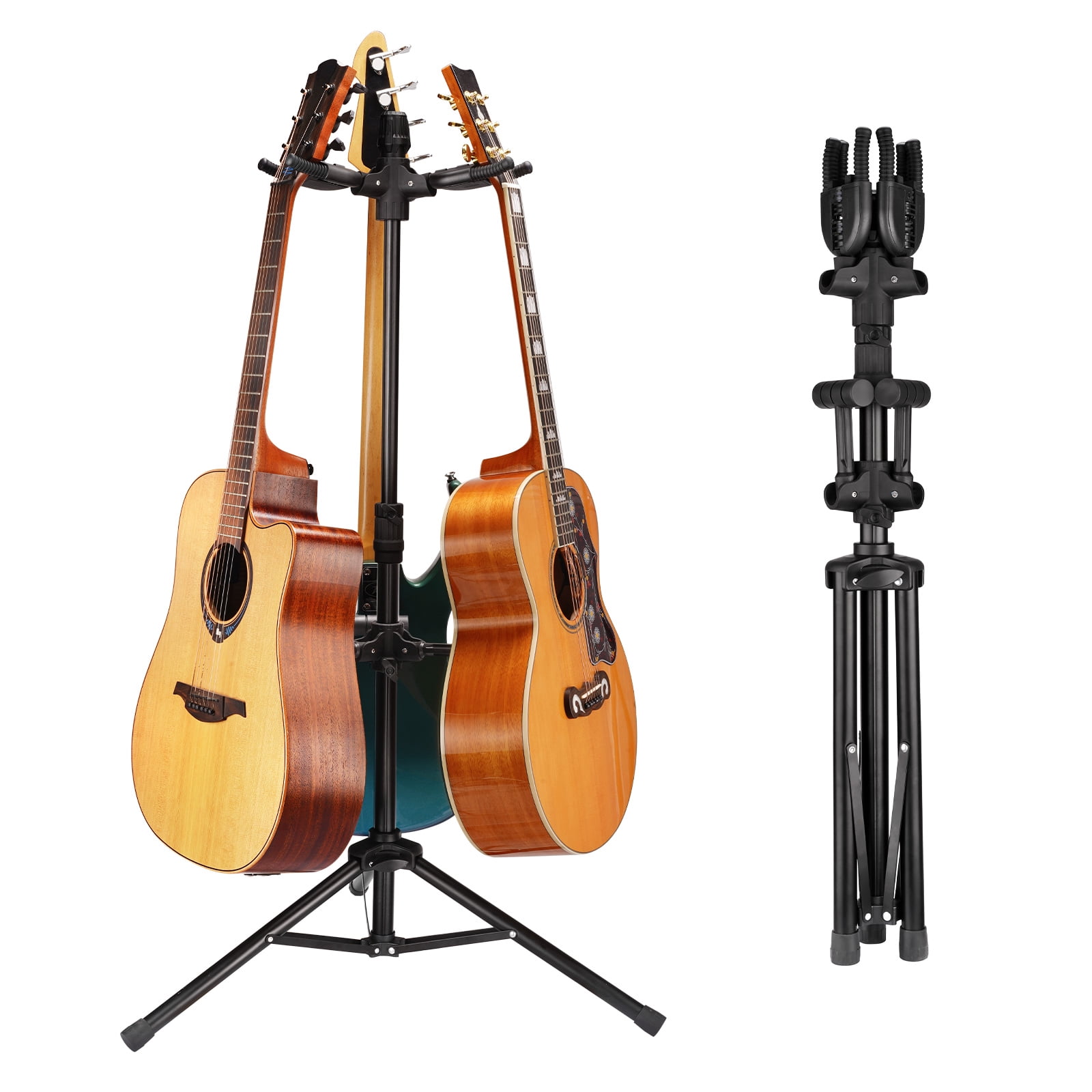 GUITTO Triple Guitar Stand, Heavy Duty 3 Guitar Holder with Auto Lock 99lbs Capacity