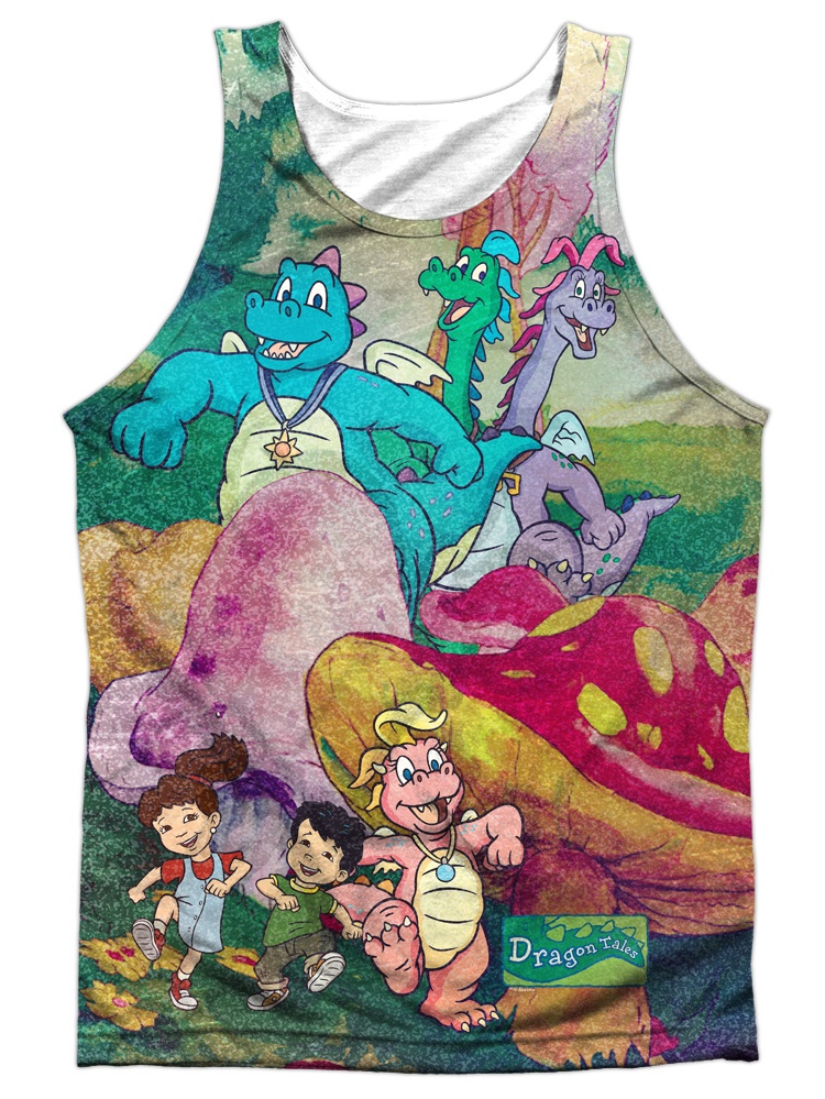 Dragon Tales MUSHROOM MEADOW 2-Sided Sublimated All Over Print Poly T-Shirt