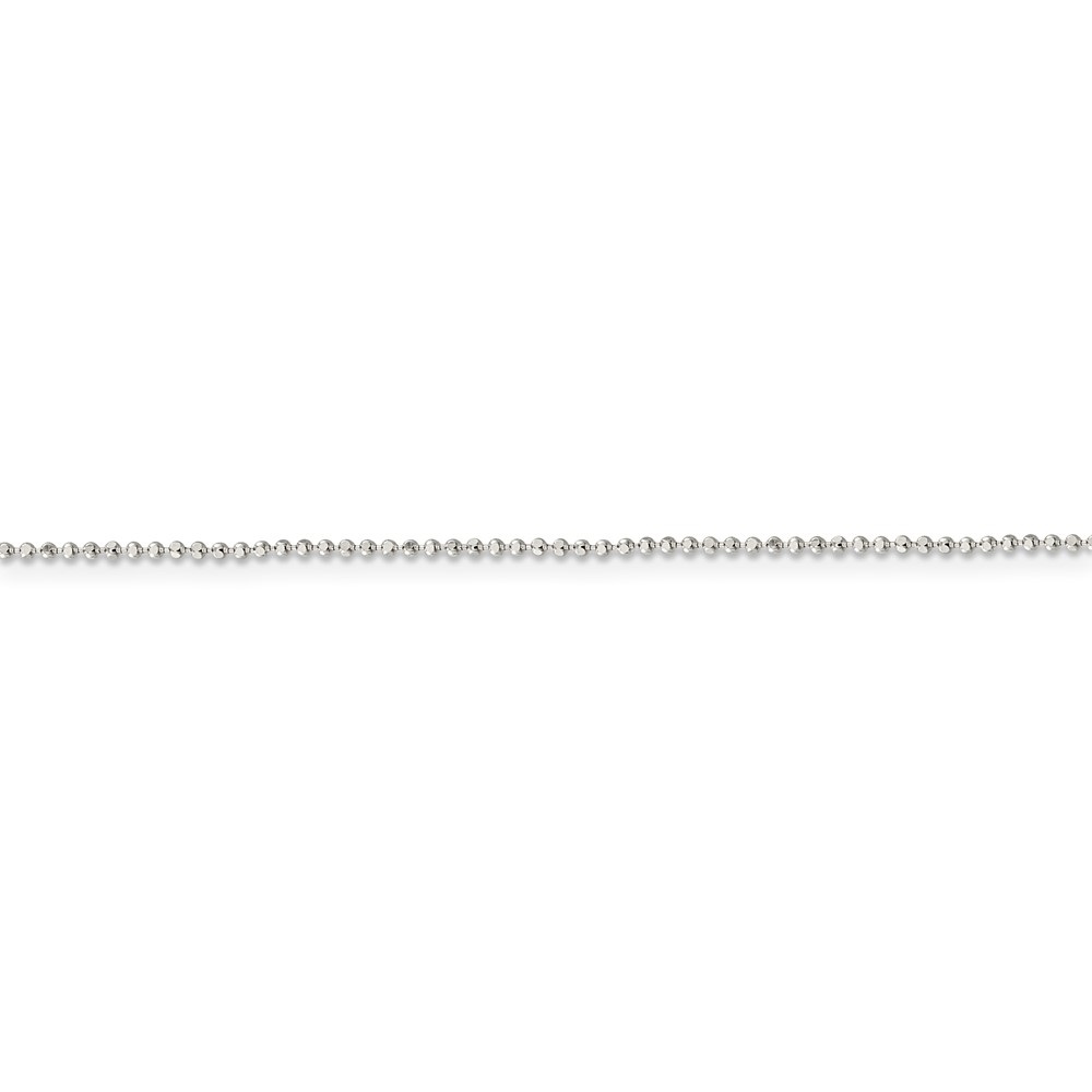 Auriga Fine Jewelry 925 Sterling Silver 1.05mm Square Fancy Beaded Anklet 9inch for Women