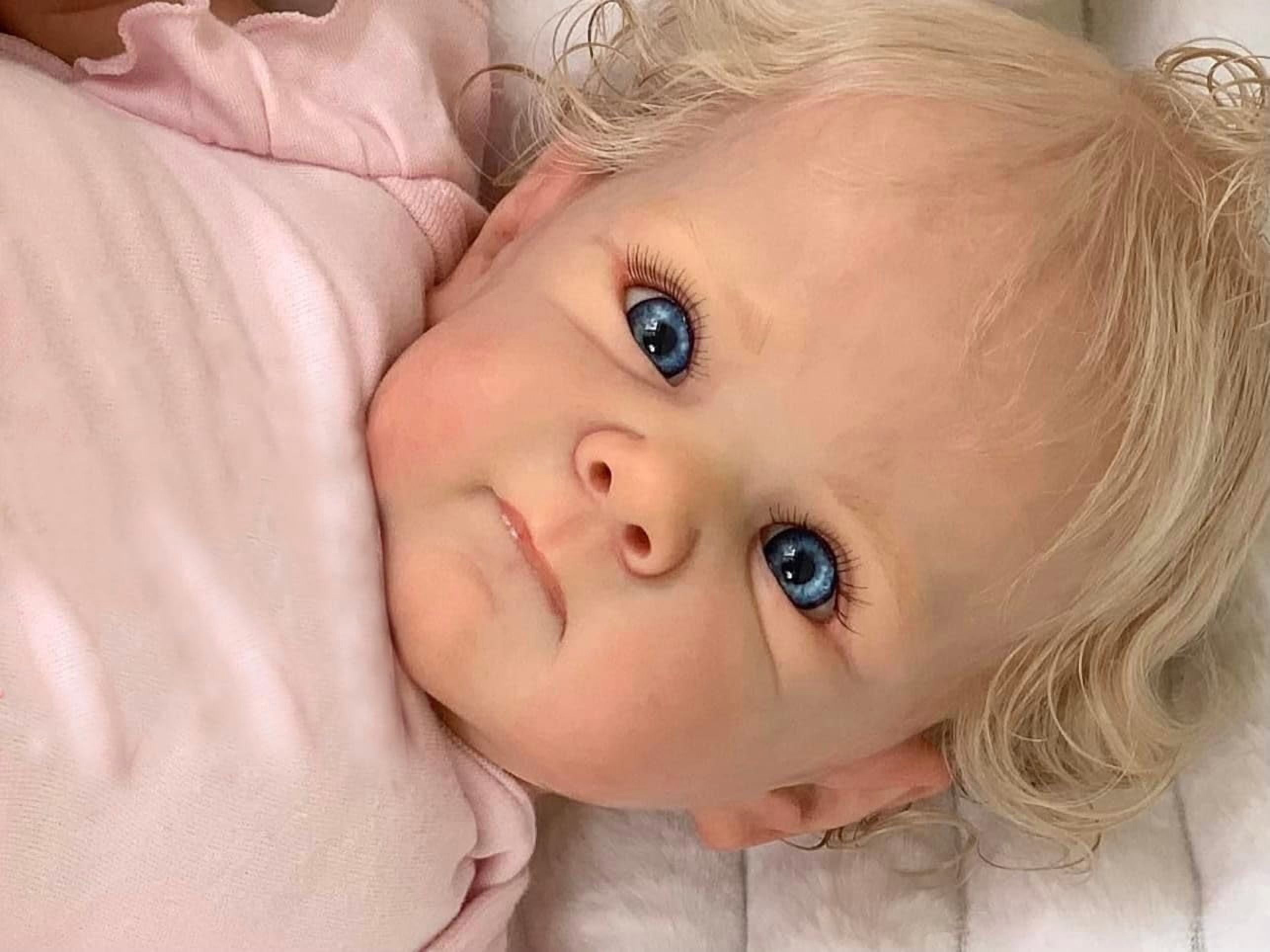 18 Inch Realistic Reborn Baby Doll, Soft Vinyl Limbs Cloth Body, Hand-Painted, Realistic Newborn Baby Doll Lifelike Feel, Perfect for Play or Gift, Kids Age 3+