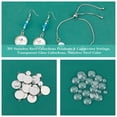 thumbnail image 4 of DIY Flat Round Pendant Making Kits Including 304 Stainless Steel Cabochons Pendants Connectors Settings Stainless Steel Color Settings: 60pcs/box, 4 of 6