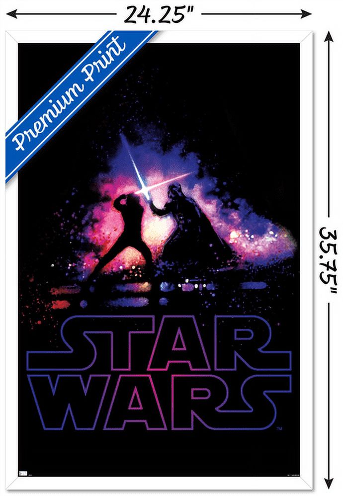 Star Wars: Saga - Duel Shimmer Wall Poster, 22.375" x 34", Framed