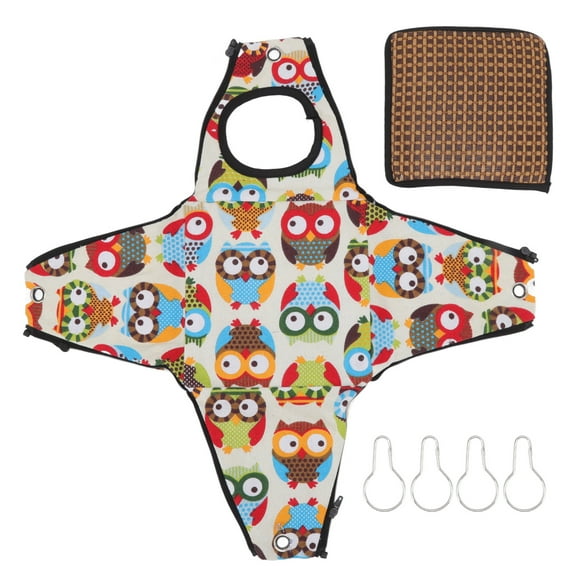 Hamster Hanging Hammock, Owl Pattern Hamster Hammock Easy To With 4 Hooks For Indoor 15x15x15cm / 5.9x5.9x5.9in