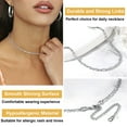 thumbnail image 5 of FOCALOOK Beaded Choker Necklaces for Women Stainless Steel Silver Bohemian Boho Summer Choker Collar Chain Daughter Girlfriend Wife Birthday Mother's Day Jewelry Gift, 5 of 10