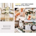 thumbnail image 6 of 14x120-Inch Farmhouse Table Runner - White Lace Runners with Scalloped Edges | Rustic Boho Linen for Wedding, Party, Banquet & Christmas Decor, 6 of 7