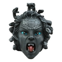 Ebros Greek Mythology Gorgon's Curse Severed Medusa Head Statue 6.25"Tall Stone Gaze Snake Haired Demon Figurine