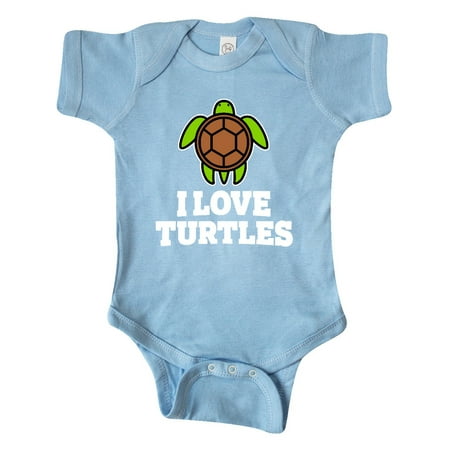 

Inktastic I Love Turtles Gift Baby Boy or Baby Girl Bodysuit