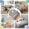 thumbnail image 4 of Black Geometric Triangle Gear Pattern Square Tablecloth,Waterproof Square Table Cover,Wipeable Spillproof Washable Table Cover for Home Kitchen Party Decor 42"X42"(107x107cm), 4 of 6