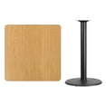 thumbnail image 3 of Flash Furniture 36'' Square Natural Laminate Table Top with 24'' Round Bar Height Table Base, 3 of 3