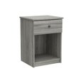 thumbnail image 5 of HomeStock Tribal Treasures Nightstand Set of 2 - French Oak Gray Finish with Sliding Drawer and 45 Lbs Weight Capacity, 17.72" W x 15.67" D x 24.14" H Dimensions-Finish:French Oak Gray,Quantity:Set of, 5 of 7
