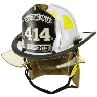 Cairns 880 Chicago Helmet, White - NFPA Bourkes, Deluxe, White