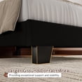 thumbnail image 5 of Virans Twin Size Bed Frame, Linen Platform Bed Frame with Upholstered Headboard,Sturdy Solid Wood Slats Support,Noise Free,No Box Spring, Easy to Assemble - Black, 5 of 8