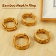 Wood Bamboo Napkin Rings Set of 4, Handmade Rattan Napkin Holder Rings ...