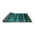 thumbnail image 2 of Ahgly Company Indoor Round Solid Turquoise Blue Modern Area Rugs, 3' Round, 2 of 4
