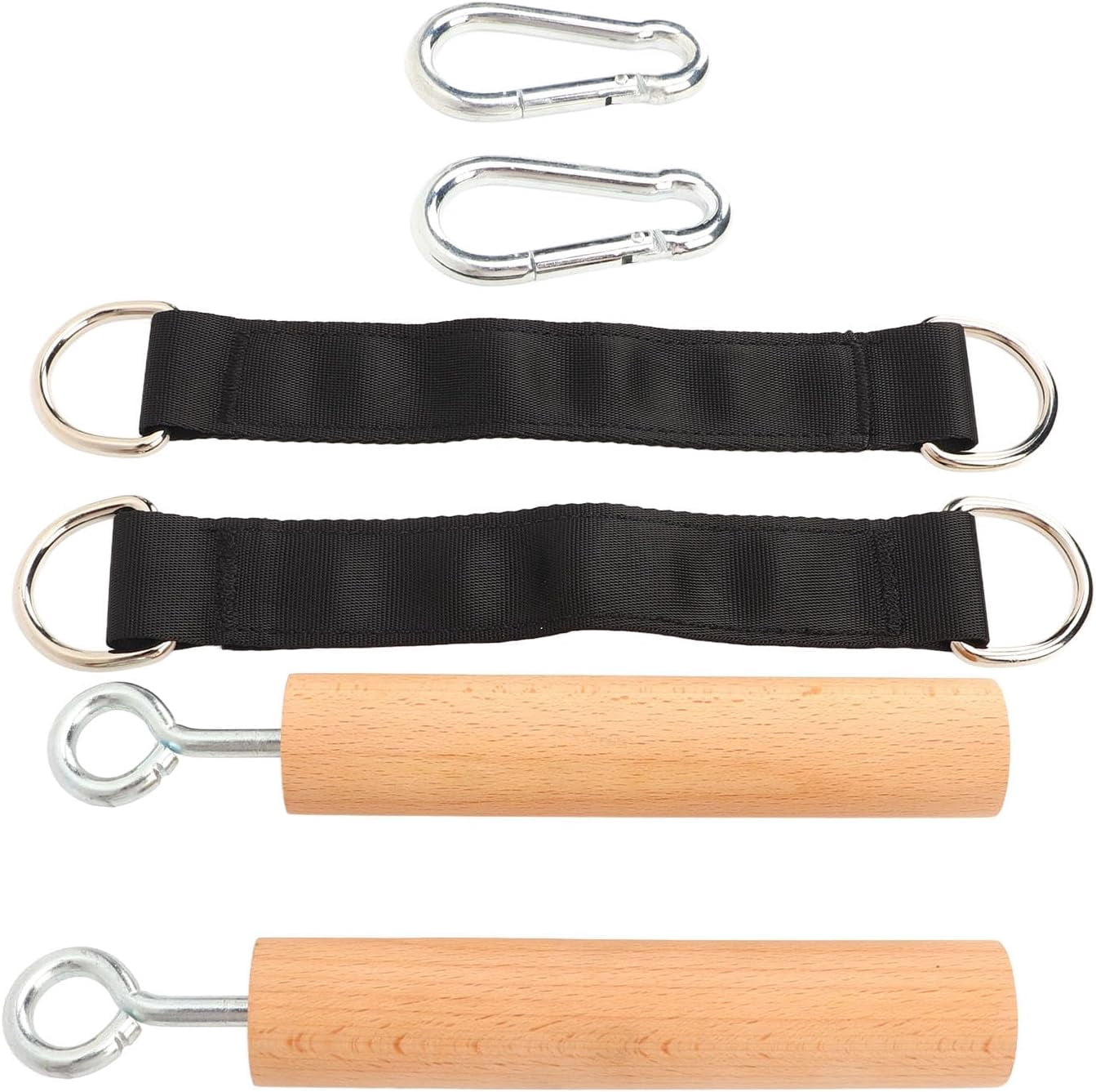 ABCISI Wooden Pull Up Climbing Hold Grips, 1 Pair Hand Grips Strengthener Exerciser Training Tools for Grip Strength, Kettlebells, Workout, Multipurpose Portable Rock Climbing Grip Pull up Handles