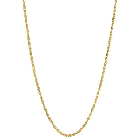 Pori Jewelers 18kt Gold-Plated Sterling Silver 2.5mm Rope Chain Men's Necklace, 30