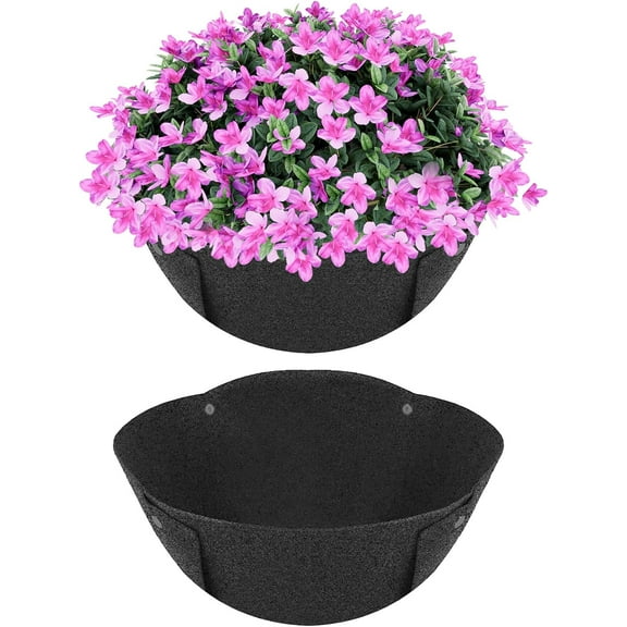 1Pc/2Pcs/3Pcs/4Pcs Hanging Planter Basket Liners, 14Inch/16inch Round Fabric Liners for Hanging Baskets, Replacement Coco Fiber Liner, Durable Non-Woven Liners for Hanging Baskets Planters Flowers