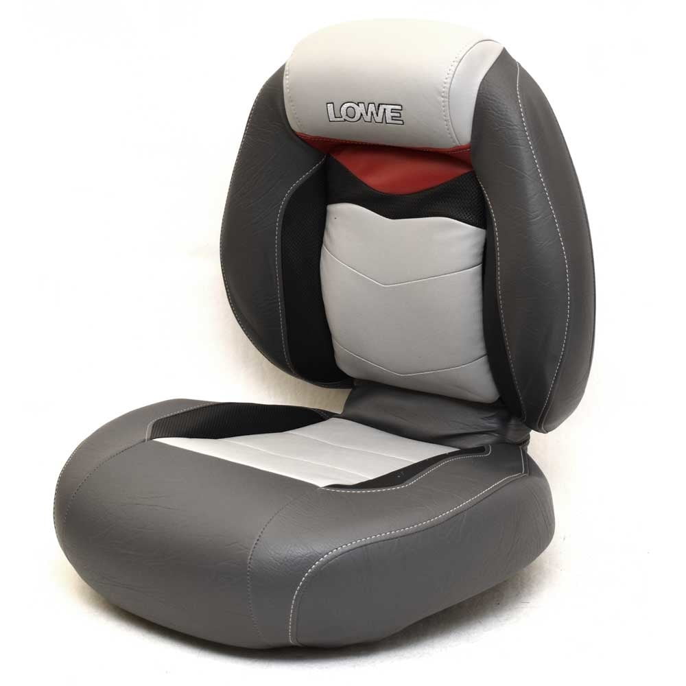 Lowe Boat Folding Fishing Seat 2240626 Gray Black Red