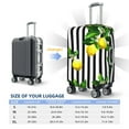 thumbnail image 6 of Lsque Lemons on Striped Printed Luggage Cover, Travel Luggage Protector,Scratch and Dirt Resistant, Fits 18-32 Inch Luggage - Medium, 6 of 9