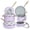 Purple, variant on Chef Power 10 Pcs Ceramic Non Stick Cookware Sets, Pots and Pans Set with Stainless Steel Handle, Dishwasher and Oven Safe, Light Purple with Light Gold Handle