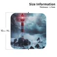 thumbnail image 3 of Disketp Lighthouse In A Stormy Sea Funny Coasters,6 Pcs Leather Coasters With Holder, Perfect Housewarming Hostess Gifts,Protect Furniture From Water Marks Scratch And Damage, 3 of 9