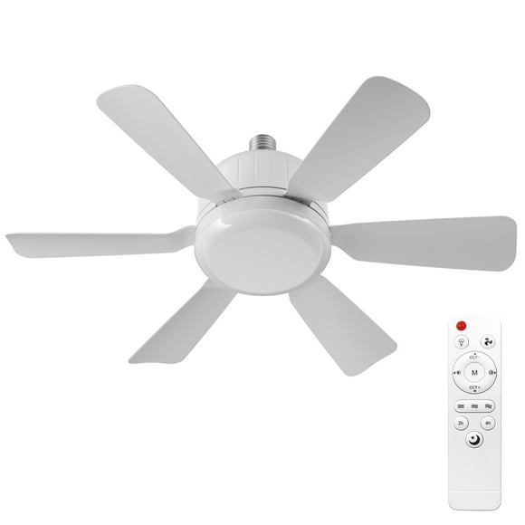 Silent Removable Fan Blade Fan Light Six Blade Fan Light 3000K-6500K Color Temperature Adjustable With Remote Control for Home Bedroom Kids Study Room Living Room