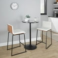 thumbnail image 3 of LumiSource White Mason Mara 26" Fixed-Height Counter Stool - Set of 2, 3 of 10