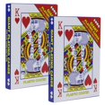 thumbnail image 1 of Paquete de 2 mazos de naipes gigantes grandes: 5 x 7 pulgadas, juego de cartas de juego súper grande de póquer gigante, naipes de puente de gran tamaño, póquer mágico enorme para diversión en fiestas, 1 of 5