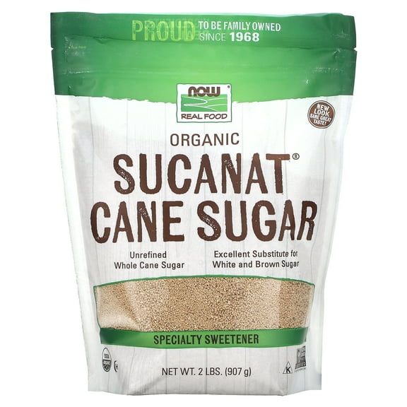 NOW Foods - Sucanat Granulated Cane Organic Non-GE - 2 lbs.