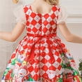 thumbnail image 4 of XEGLSBU Girls Dresses Size 10 Fall Kids Child Girls Pageant Gown Christmas Xmas Dance Party Princess Dress Dressers Red Size 8-9 Years, 4 of 9