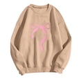 thumbnail image 2 of TIMIFIS Chandail Surdimensionné pour Femmes, Mignon Imprimé de Nœud, Col Rond, Manches Longues, Chandails Chemises Décontractés, Tenues de Printemps Automne, Hauts pour Femmes - Printemps/été, 2 of 4