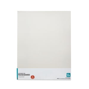 Pen+Gear White Heavyweight Grid Poster Board, 5-Pack